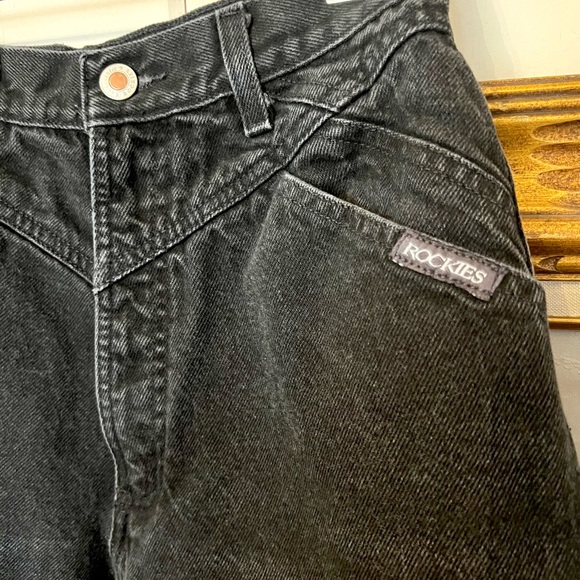 #23 Vintage Rocky Mountain Bareback Rodeo Rider Cowgirl  
Black Denim Jeans - Picture 5 of 12